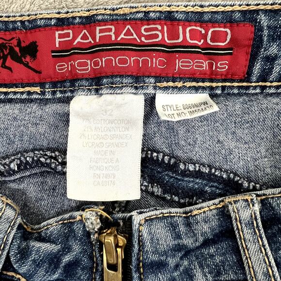 Vintage Parasuco Jeans Bootcut Low Rise Women's 32 Western Grunge Y2K - Picture 8 of 9